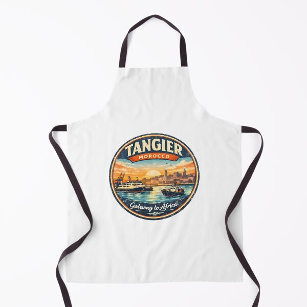 Item preview, Tangier Morocco Port Vintage Travel Design Gateway To Africa Skyline designed and sold by nsnindh.