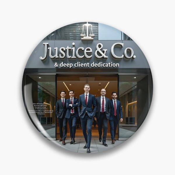 Item preview, Justice and Co Law Firm Advertisement: Client Dedication Attorney Team Poster designed and sold by Creative-RE.