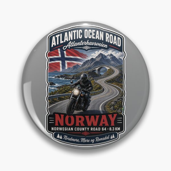 Item preview, Atlantic Ocean Road Norway Atlanterhavsvegen Sticker TShirt 13 designed and sold by OuterShellUK.