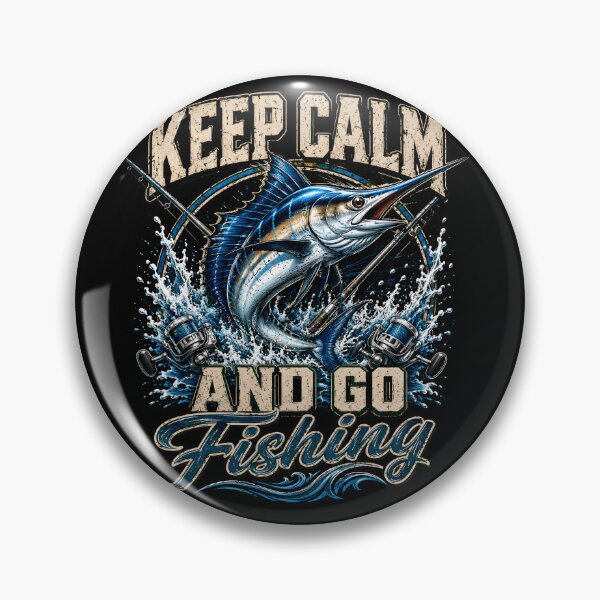 Item preview, Keep Calm and Go Fishing Funny Marlin Deep Sea Fishing designed and sold by THREE LITTLE BEANS.