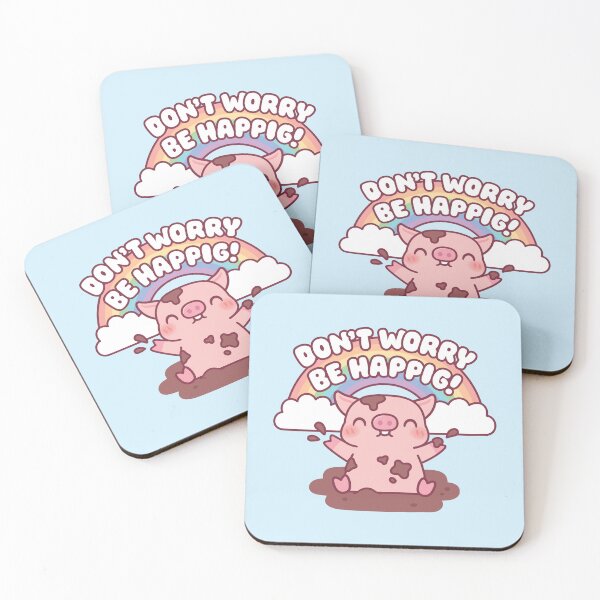 Item preview, Cute Pig Playing In Mud Don't Worry Be Happig designed and sold by rustydoodle.