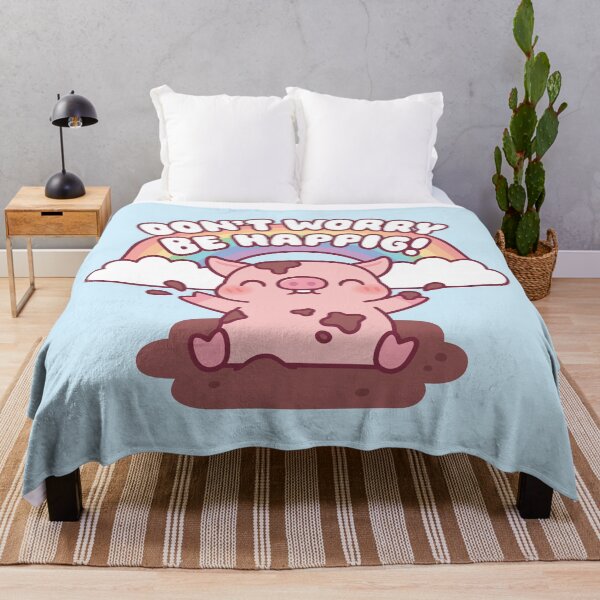 Item preview, Cute Pig Playing In Mud Don't Worry Be Happig designed and sold by rustydoodle.
