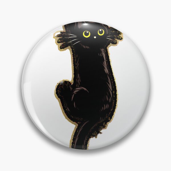 Item preview, Black Cat Hanging On - Funny Claw Scratching Kitten designed and sold by Jaideep Walia.