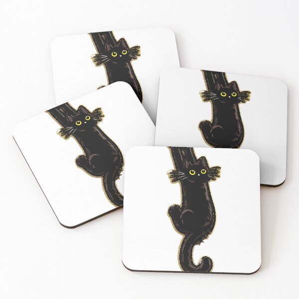 Item preview, Black Cat Hanging On - Funny Claw Scratching Kitten designed and sold by Jaideep Walia.