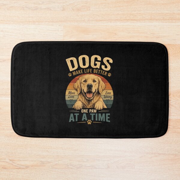 Item preview, Dogs Make Life Better One Paw At A Time Retro designed and sold by SoyLamderma.