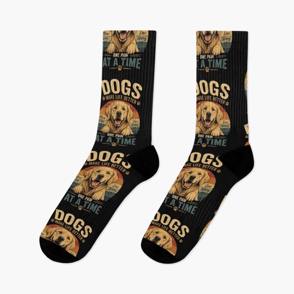 Item preview, Dogs Make Life Better One Paw At A Time Retro designed and sold by SoyLamderma.