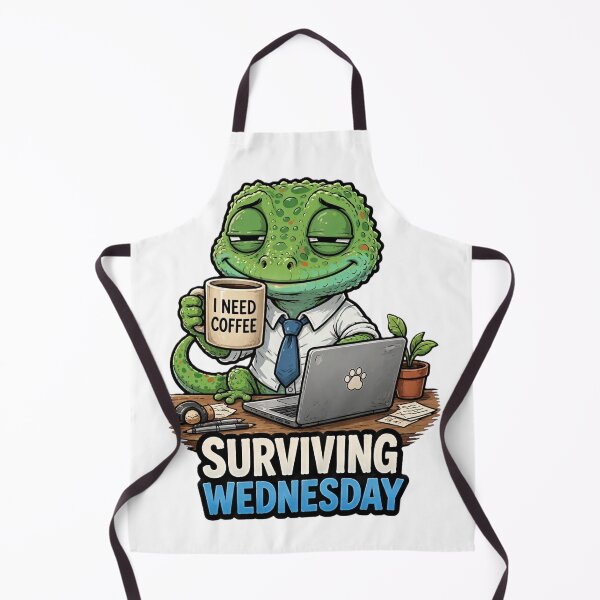 Item preview, Surviving Wednesday Gecko - Funny Office Coffee Lover designed and sold by Surviving Monday Club.