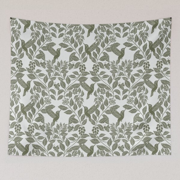 Item preview, Coffee plants, coffee garden, hummingbird and bees, coffee arabica  designed and sold by DColourMuse.