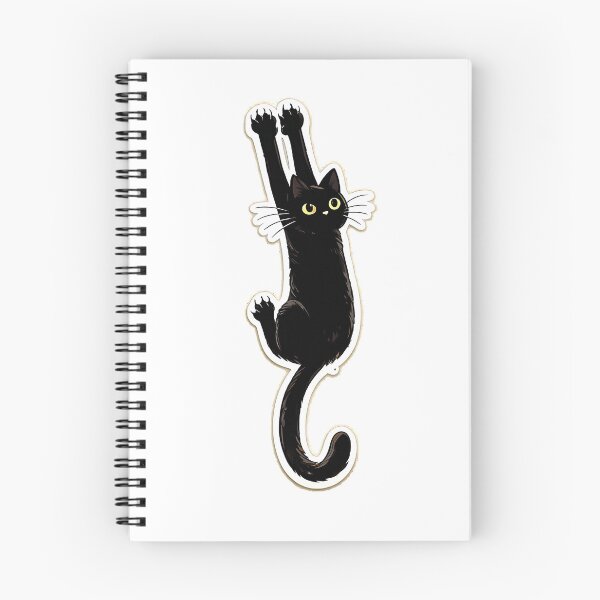 Item preview, Hanging Black Cat Sticker - Cute Clinging Kitten designed and sold by Jaideep Walia.