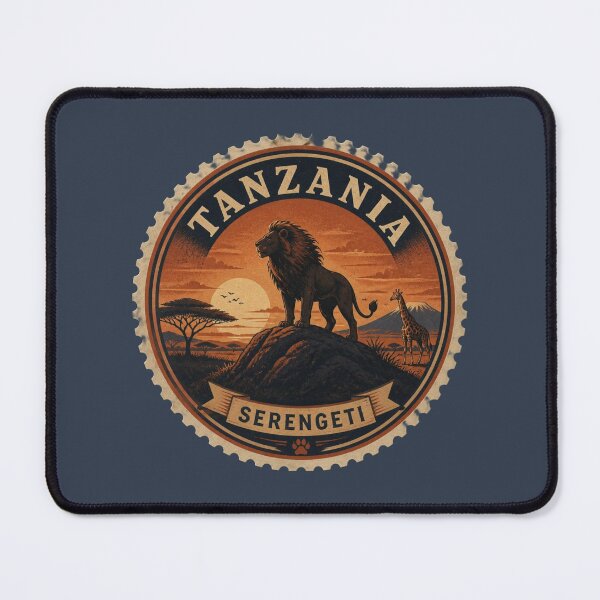 Item preview, Tanzania Serengeti Lion Sunset Travel Sticker designed and sold by The Digital Compass.
