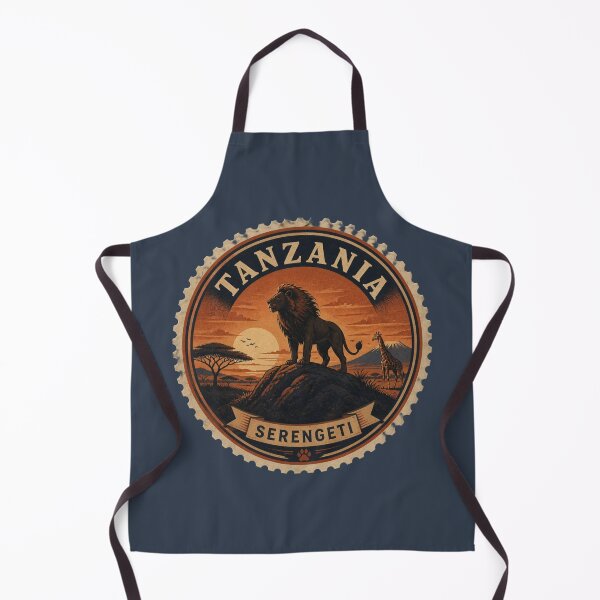 Item preview, Tanzania Serengeti Lion Sunset Travel Sticker designed and sold by The Digital Compass.
