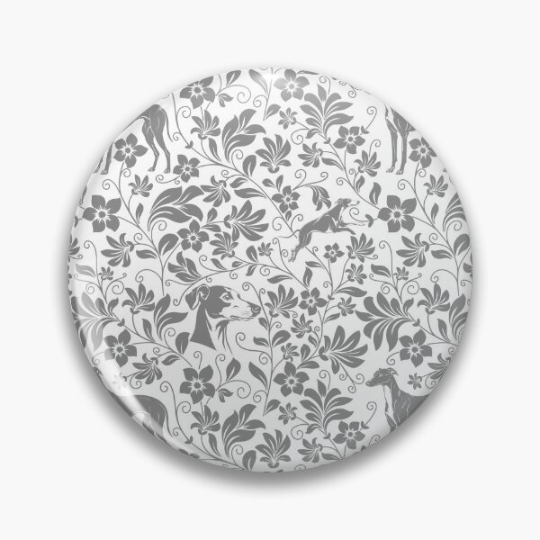 Item preview, Greyhound Floral Pattern | Elegant Botanical Dog Design Grey designed and sold by WildLakePatterns.