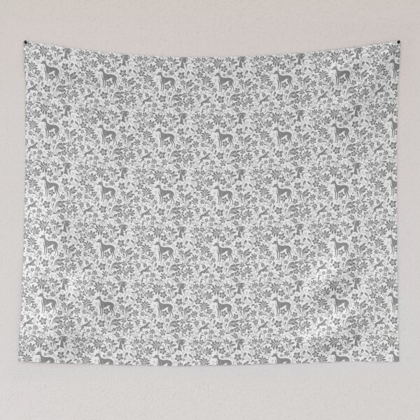 Item preview, Greyhound Floral Pattern | Elegant Botanical Dog Design Grey designed and sold by WildLakePatterns.