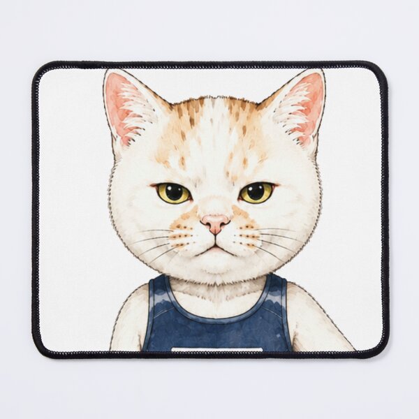Item preview, Cool Cat in Vintage School Swimsuit Ready for Summer Fun designed and sold by Komatoya.