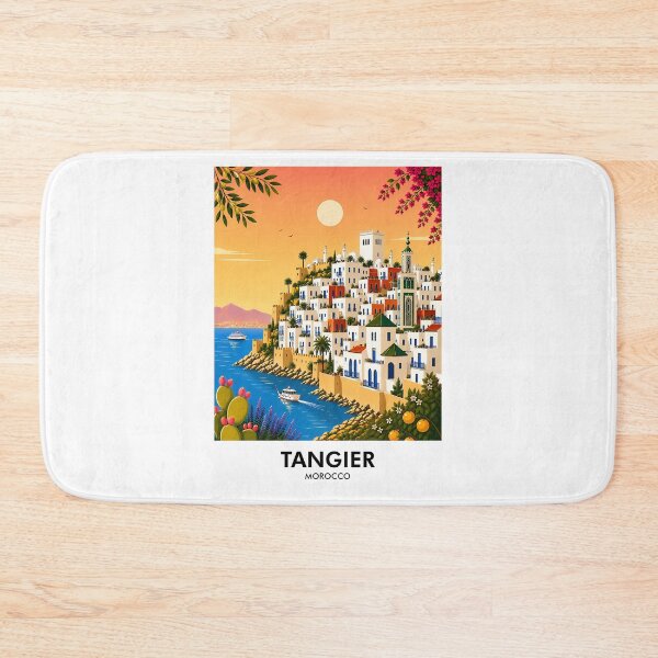 Item preview, Tangier Retro Travel Print designed and sold by nsnindh.