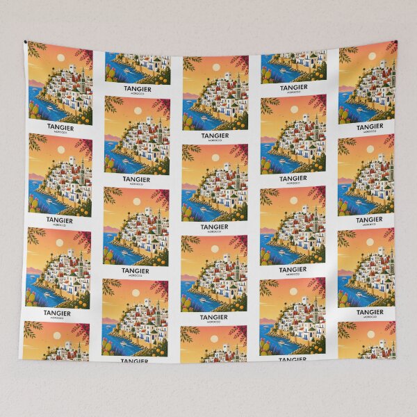Item preview, Tangier Retro Travel Print designed and sold by nsnindh.