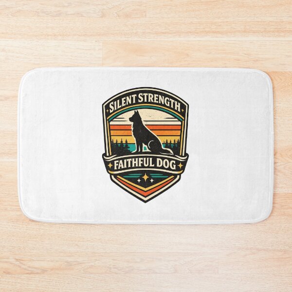 Item preview, Retro Sunset Faithful Dog Strength Emblem designed and sold by SoyLamderma.