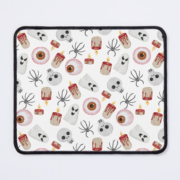 Item preview, Creepy Cute Watercolor Eyeballs and Bloody Candles Halloween Pattern designed and sold by svitlaarty.