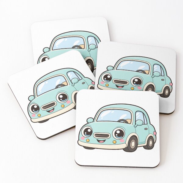 Item preview, Cute Kawaii Light Blue Vintage Car designed and sold by Piising.