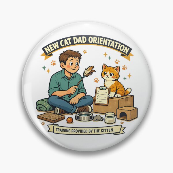 Item preview, New Cat Dad Orientation – Training Provided by the Kitten designed and sold by Concrete Coffee Studio.