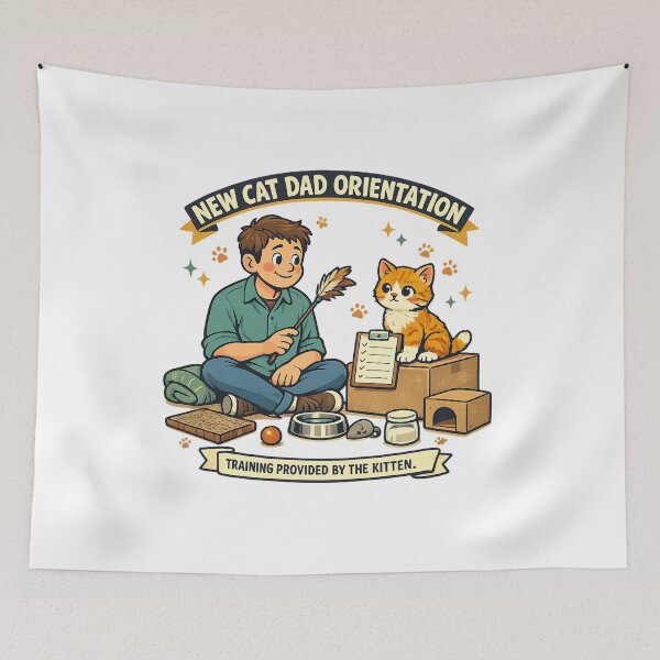 Item preview, New Cat Dad Orientation – Training Provided by the Kitten designed and sold by Concrete Coffee Studio.