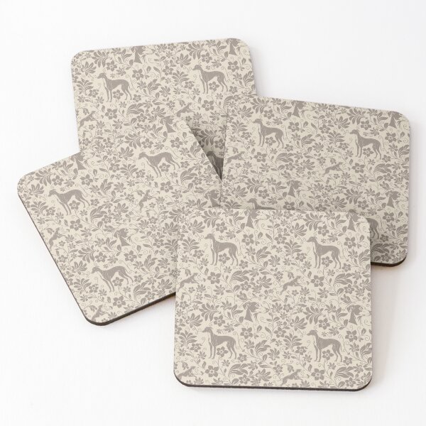 Item preview, Greyhound Floral Pattern | Elegant Botanical Dog Design Sepia designed and sold by WildLakePatterns.