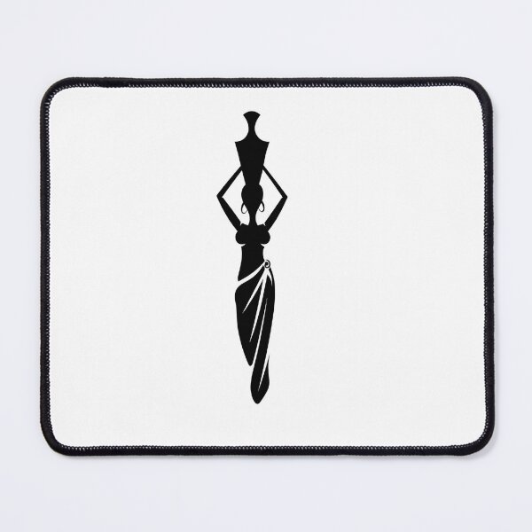 Item preview, Traditional African Woman Carrying Water Vase - Minimalist Black Silhouette Art designed and sold by Expats Studio.