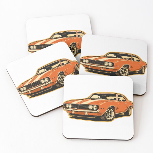 Item preview, Vintage Classic Orange American Muscle Car designed and sold by Piising.