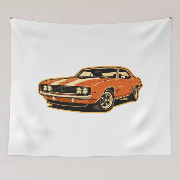 Item preview, Vintage Classic Orange American Muscle Car designed and sold by Piising.