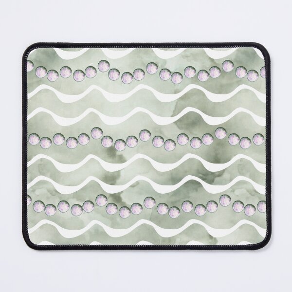 Item preview, ​Sage Green Waves & Pearl Minimal Watercolor Pattern designed and sold by ​Jyoti Digital Artist.