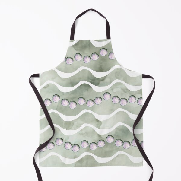Item preview, ​Sage Green Waves & Pearl Minimal Watercolor Pattern designed and sold by ​Jyoti Digital Artist.