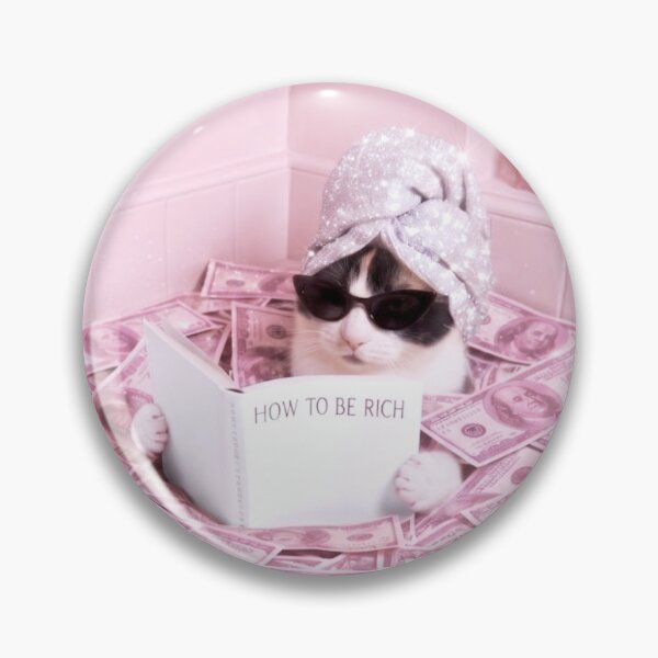 Item preview, The Anchor in the Storm Wall Art - Rich Calico Cat in Money Bathtub designed and sold by imsoyoon.