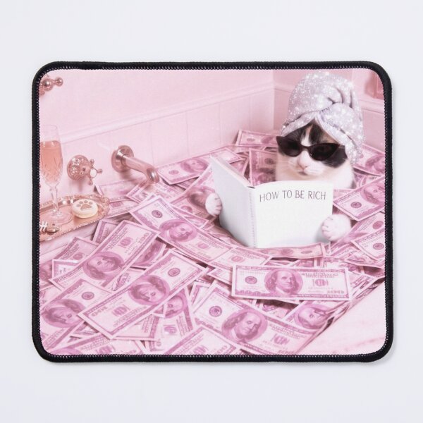 Item preview, The Anchor in the Storm Wall Art - Rich Calico Cat in Money Bathtub designed and sold by imsoyoon.