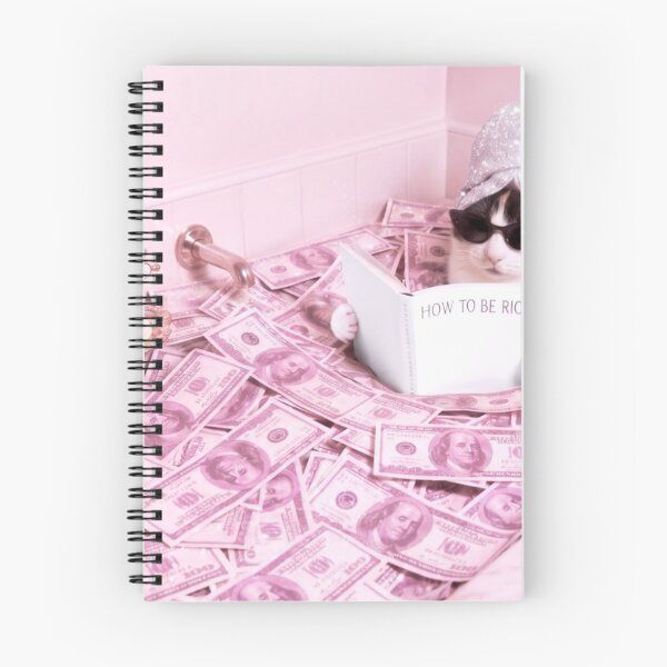 Item preview, The Anchor in the Storm Wall Art - Rich Calico Cat in Money Bathtub designed and sold by imsoyoon.