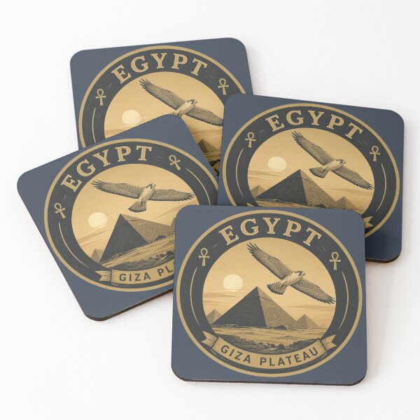 Item preview, Egypt Giza Plateau Falcon & Pyramids Travel Sticker designed and sold by The Digital Compass.