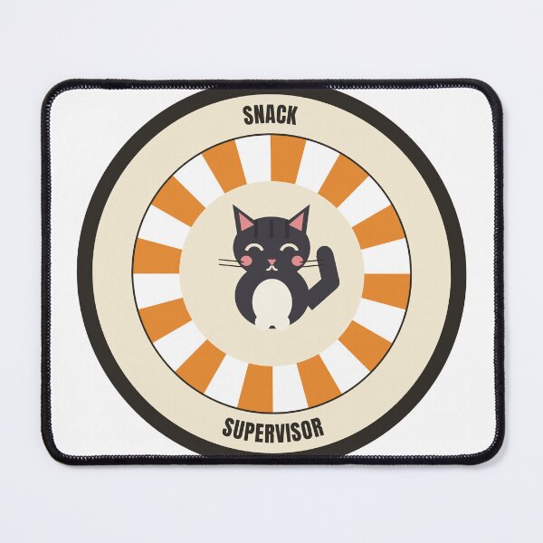 Item preview, Snack Supervisor Cute Funny Black Cat Retro Badge designed and sold by Faissal SBIAA.