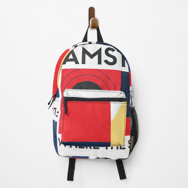 Item preview, Amsterdam Netherlands Travel Souvenir - Canal Houses & Bicycle Retro Art designed and sold by OzzFrequency.