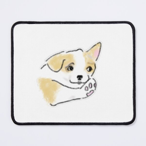 Item preview, Cute Dog Waving Paw Pink Toe Beans Illustration designed and sold by raun.draw.
