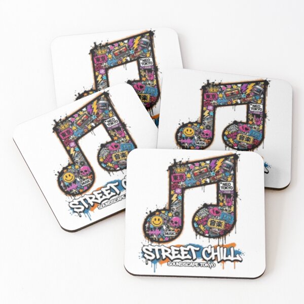 Item preview, Street Chill Graffiti Music Note | Tokyo Street Art | Urban Sticker Bomb Design designed and sold by YunsCozyCorner.