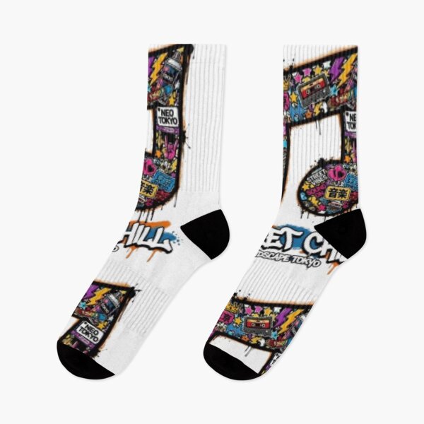 Item preview, Street Chill Graffiti Music Note | Tokyo Street Art | Urban Sticker Bomb Design designed and sold by YunsCozyCorner.