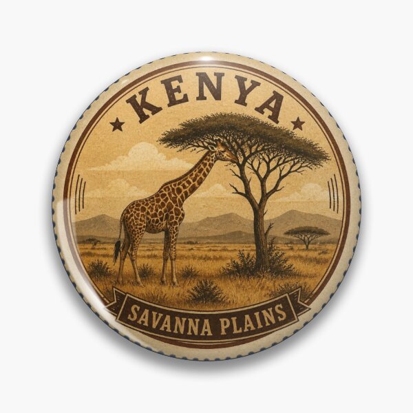 Item preview, Kenya Savanna Plains Giraffe Travel Sticker designed and sold by The Digital Compass.