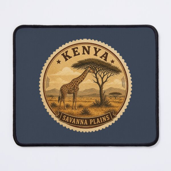 Item preview, Kenya Savanna Plains Giraffe Travel Sticker designed and sold by The Digital Compass.