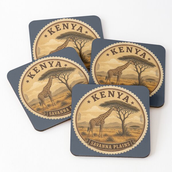 Item preview, Kenya Savanna Plains Giraffe Travel Sticker designed and sold by The Digital Compass.