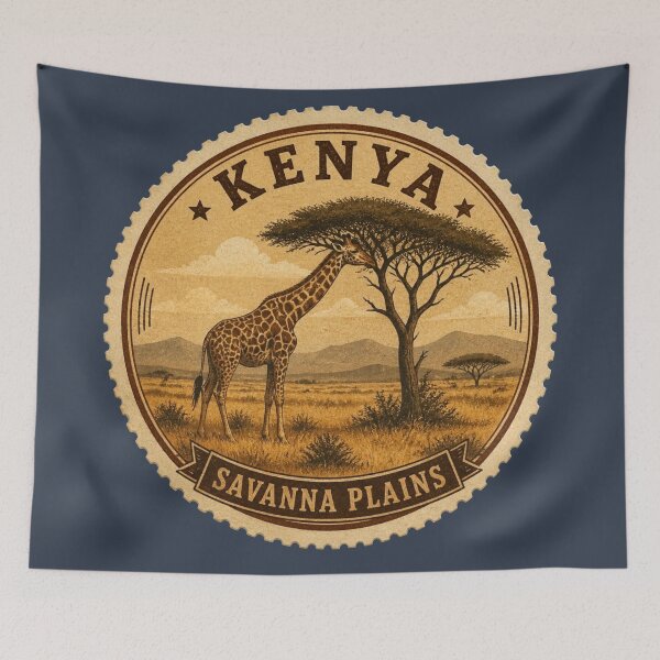 Item preview, Kenya Savanna Plains Giraffe Travel Sticker designed and sold by The Digital Compass.
