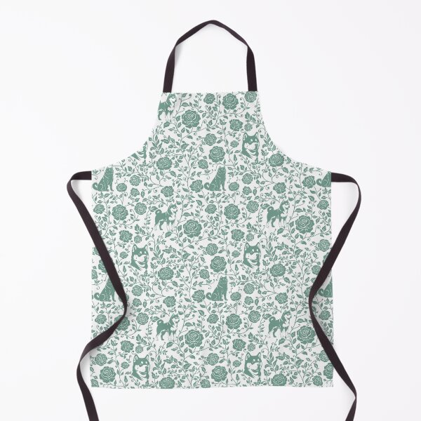 Item preview, Akita Floral Pattern | Elegant Botanical Dog Design Green designed and sold by WildLakePatterns.