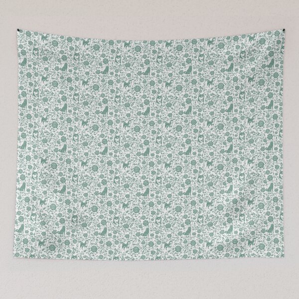 Item preview, Akita Floral Pattern | Elegant Botanical Dog Design Green designed and sold by WildLakePatterns.