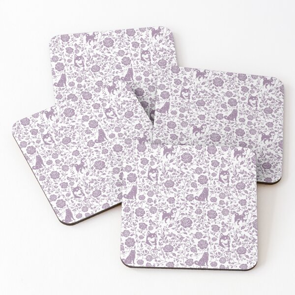 Item preview, Akita Floral Pattern | Elegant Botanical Dog Design Lavender designed and sold by WildLakePatterns.
