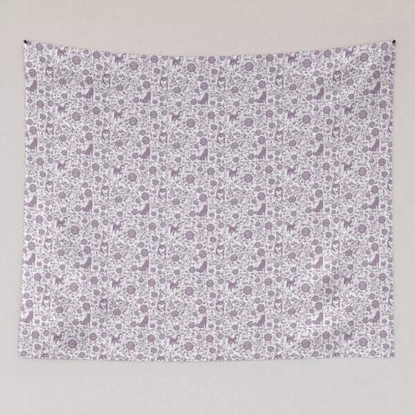 Item preview, Akita Floral Pattern | Elegant Botanical Dog Design Lavender designed and sold by WildLakePatterns.
