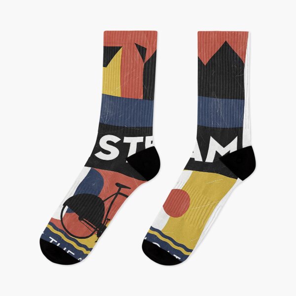 Item preview, Amsterdam Netherlands Travel Souvenir - Canal Houses & Bicycle Retro Art designed and sold by OzzFrequency.