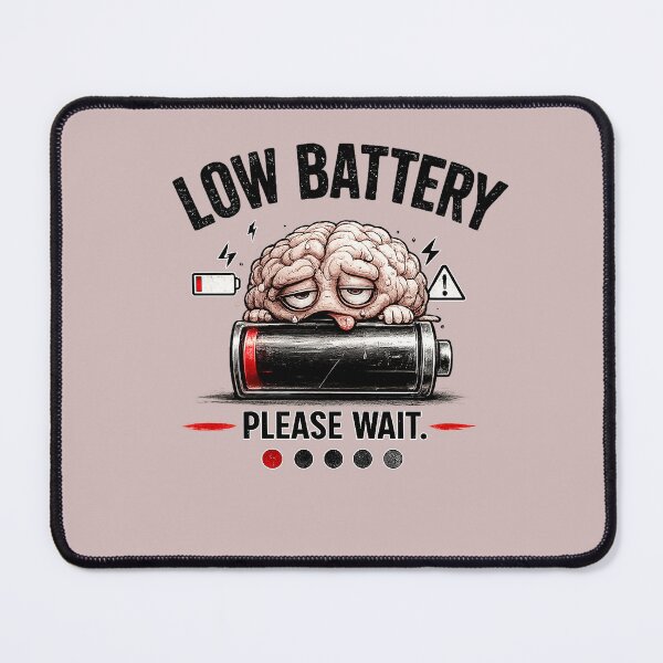 Item preview, Low Battery Please Wait | Funny Exhausted Brain Design | Introvert & Office Humor Gift designed and sold by GottaPics.